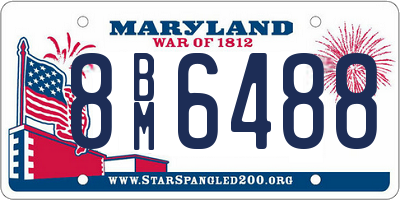 MD license plate 8BM6488