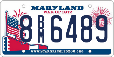 MD license plate 8BM6489