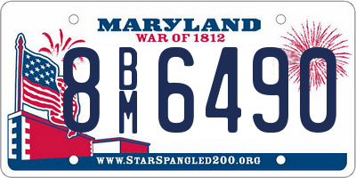 MD license plate 8BM6490