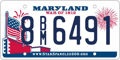 MD license plate 8BM6491