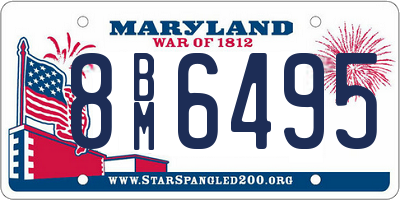 MD license plate 8BM6495
