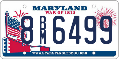 MD license plate 8BM6499