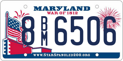 MD license plate 8BM6506