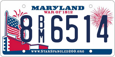 MD license plate 8BM6514