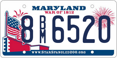 MD license plate 8BM6520