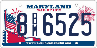 MD license plate 8BM6525