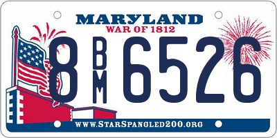 MD license plate 8BM6526