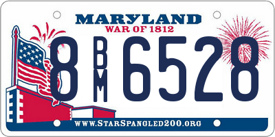 MD license plate 8BM6528
