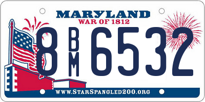 MD license plate 8BM6532