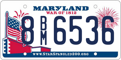 MD license plate 8BM6536