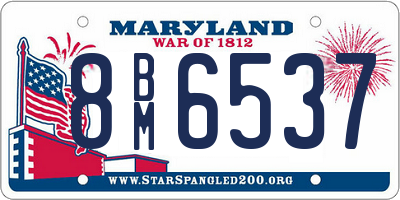 MD license plate 8BM6537