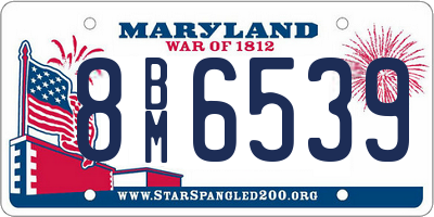 MD license plate 8BM6539