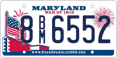 MD license plate 8BM6552