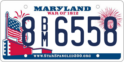 MD license plate 8BM6558