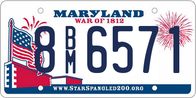 MD license plate 8BM6571