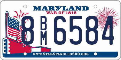 MD license plate 8BM6584