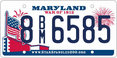 MD license plate 8BM6585