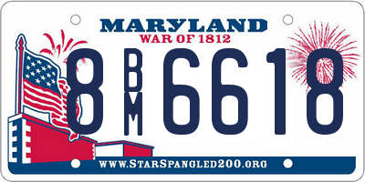 MD license plate 8BM6618