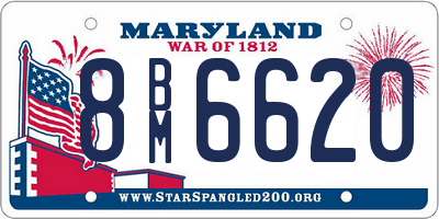 MD license plate 8BM6620