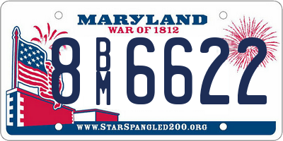 MD license plate 8BM6622