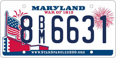 MD license plate 8BM6631