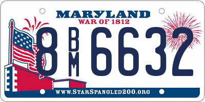 MD license plate 8BM6632
