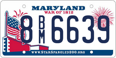 MD license plate 8BM6639