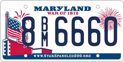 MD license plate 8BM6660