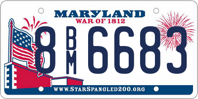 MD license plate 8BM6683