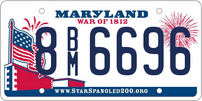 MD license plate 8BM6696