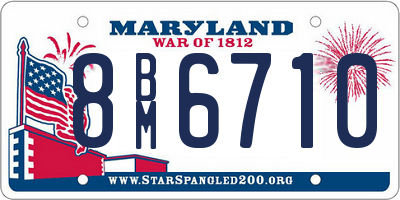 MD license plate 8BM6710