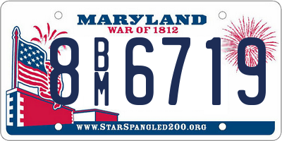 MD license plate 8BM6719