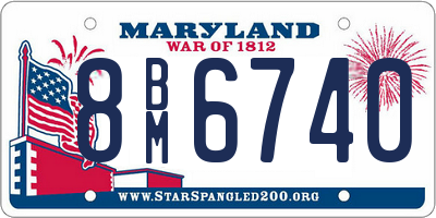 MD license plate 8BM6740
