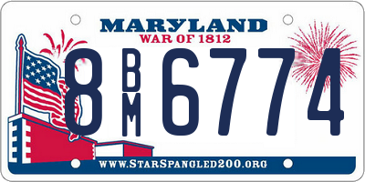 MD license plate 8BM6774