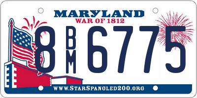 MD license plate 8BM6775