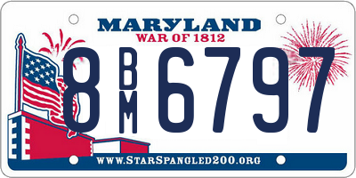 MD license plate 8BM6797