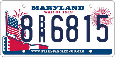 MD license plate 8BM6815