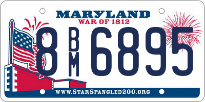 MD license plate 8BM6895
