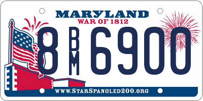 MD license plate 8BM6900