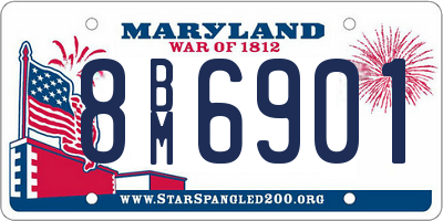 MD license plate 8BM6901