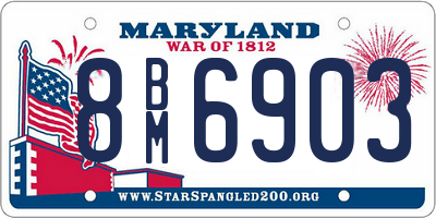 MD license plate 8BM6903