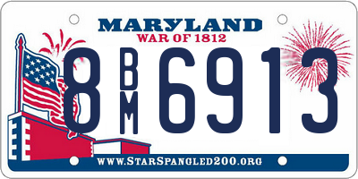 MD license plate 8BM6913