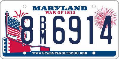 MD license plate 8BM6914