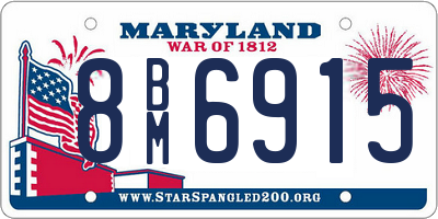 MD license plate 8BM6915