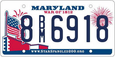 MD license plate 8BM6918