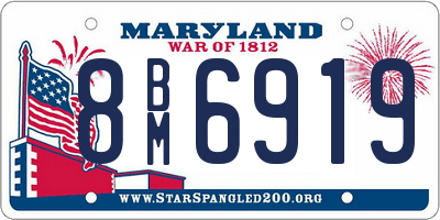 MD license plate 8BM6919