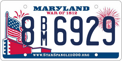 MD license plate 8BM6929