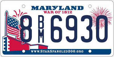 MD license plate 8BM6930