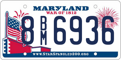 MD license plate 8BM6936