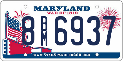 MD license plate 8BM6937